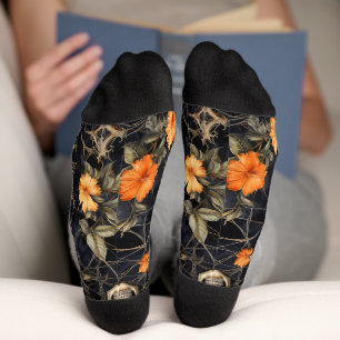 Skeleton Black Pattern Halloween Socks