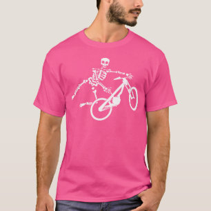Skeleton Bmx Cool Hard Core Cyclists T-Shirt