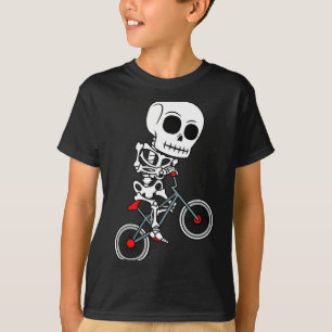 Skeleton Bmx Racer Halloween Style Racing Easy T-Shirt