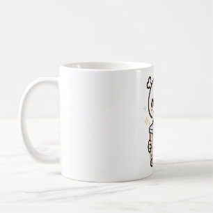 Skeleton Boba Tea Cute Halloween Drink Art Coffee Mug