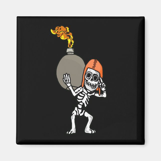 Skeleton Bomber  Magnet (Front)