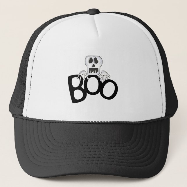 Skeleton Boo Tshirts and Gifts Trucker Hat (Front)