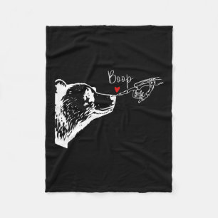 Skeleton Boop Bear Funny Halloween Girl Men Women Fleece Blanket