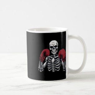 Skeleton Boxer Boxing Kickboxing Halloween Martial Coffee Mug