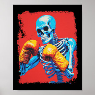 Skeleton Boxing Poster