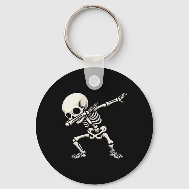 Skeleton Boys Kids Men Funny Halloween  Key Ring (Front)
