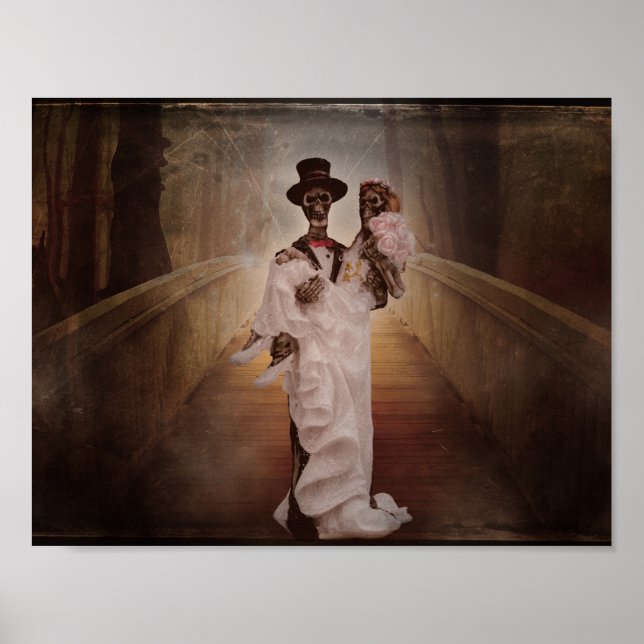 skeleton bride and groom poster art (Front)