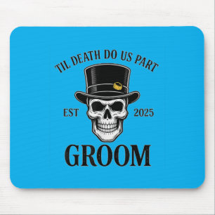 Skeleton Bride Groom Gothic Halloween Wedding Tee Mouse Mat