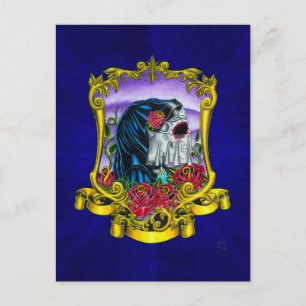 Skeleton Bride Postcard