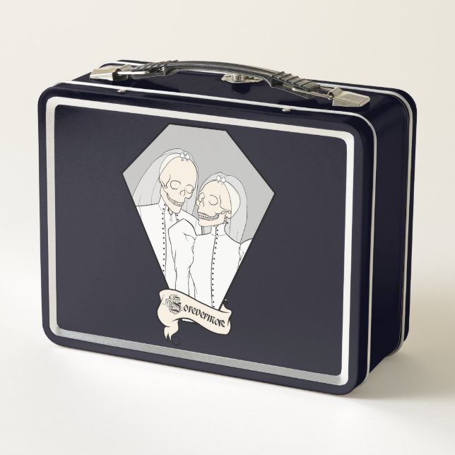 Skeleton Brides Metal Lunch Box (Back)