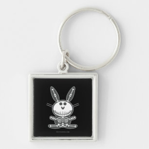 Skeleton Bunny Key Ring