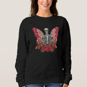 Skeleton Butterfly Fairy Grunge Fairycore Cottagec Sweatshirt