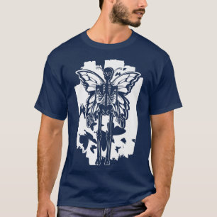 Skeleton Butterfly Horror Gothic Satanism Demon Ev T-Shirt