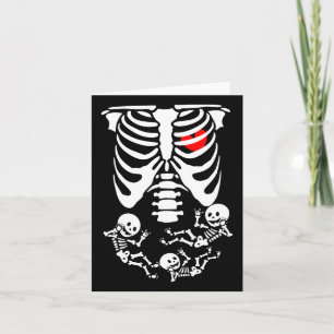 Skeleton By Halloween Pregnancy Couples Costumes M Card