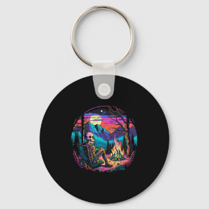 Skeleton Camping Halloween Costume Bones Camp Camp Key Ring