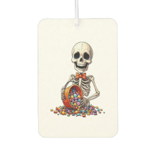 Skeleton Candy Bowl Halloween Car Air Freshener