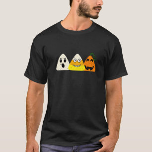 Skeleton Candy Corn Skull Pumpkin Fun Halloween Co T-Shirt