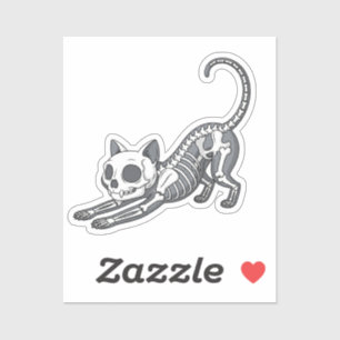 Skeleton Cat – Funny X-ray Style Halloween Sticker
