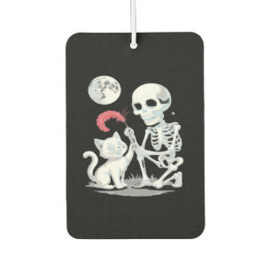 Skeleton Cat Halloween Funny Cute Spooky Essential Car Air Freshener
