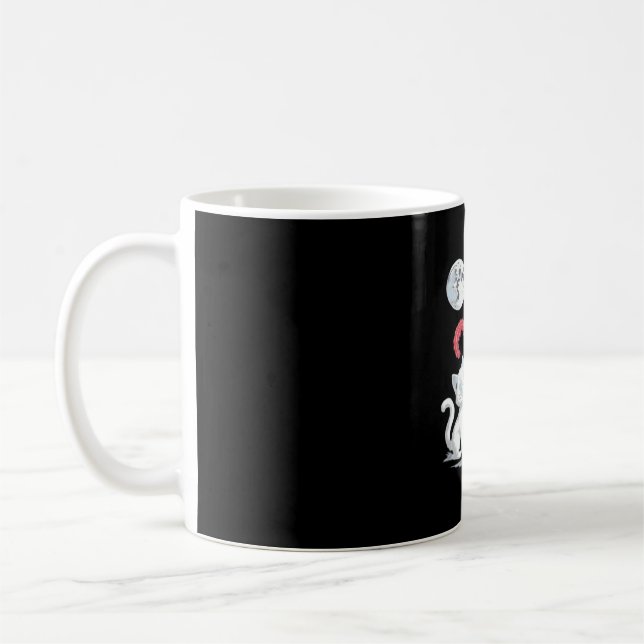 Skeleton Cat Halloween Funny Cute Spooky Essential Coffee Mug (Left)