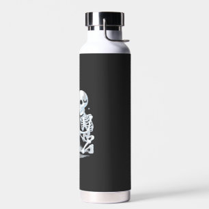Skeleton Cat Halloween Funny Cute Spooky Essential Water Bottle