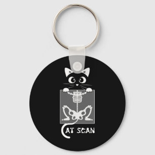 Skeleton Cat Scan Ct Scaning Funny X Ray Pun Meme  Key Ring
