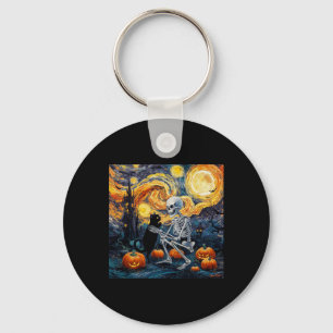 Skeleton Cat Skull Goth Halloween Men Women Kids C Key Ring