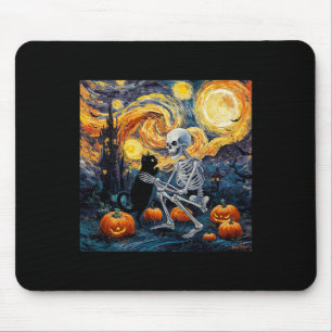 Skeleton Cat Skull Goth Halloween Men Women Kids C Mouse Mat