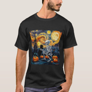 Skeleton Cat Skull Goth Halloween Men Women Kids C T-Shirt