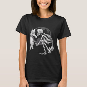 Skeleton Cat Skull Kitty Cute Ghost Halloween Men T-Shirt