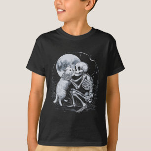 Skeleton Cat Skull Kitty Cute Goth Halloween Costu T-Shirt