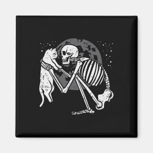 Skeleton Cat Skull Kitty Cute Goth Halloween Men W Magnet