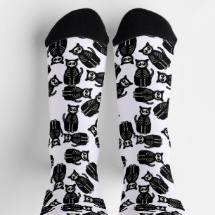 Skeleton Cats Halloween  Socks