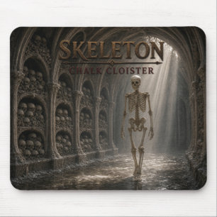 Skeleton Chalk Cloister Dark Realism Mouse Mat
