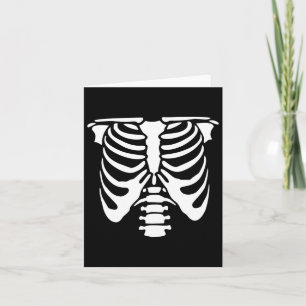 Skeleton Chest Rib Cage Bones Halloween X-ray Card
