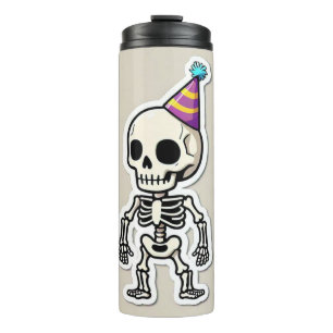 "Skeleton Chic Stickers" Thermal Tumbler