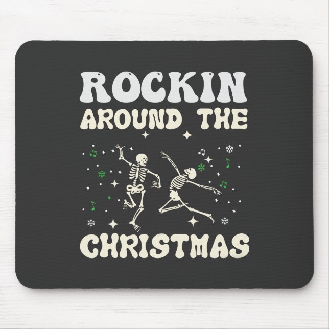  Skeleton Christmas Dance Mouse Mat (Front)