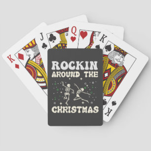 Skeleton Christmas Dance Playing Cards