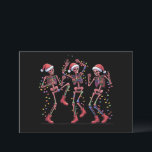 Skeleton Christmas Dancing Skeleton Lights Merry  Holiday Card<br><div class="desc">Skeleton Christmas Dancing Skeleton Lights Merry Christmas</div>