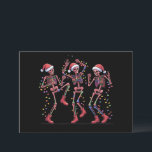 Skeleton Christmas Dancing Skeleton Lights Merry  Holiday Card<br><div class="desc">Skeleton Christmas Dancing Skeleton Lights Merry Christmas</div>