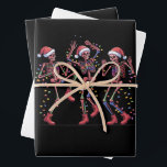 Skeleton Christmas Dancing Skeleton Lights Merry  Wrapping Paper Sheet<br><div class="desc">Skeleton Christmas Dancing Skeleton Lights Merry Christmas</div>