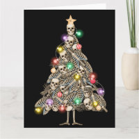 Skeleton Christmas Tree Funny Ugly Xmas Skeletons