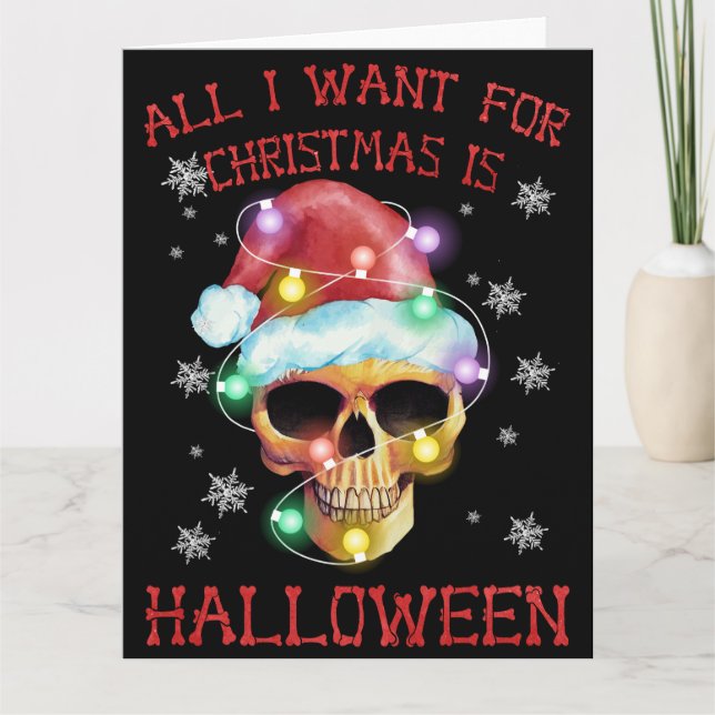 Skeleton Christmas Tree Funny Ugly Xmas Skeletons  Card (Front)