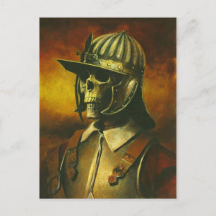 Skeleton Civil War Roundhead Postcard