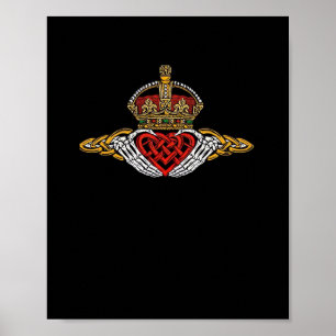 Skeleton Claddagh Color Poster