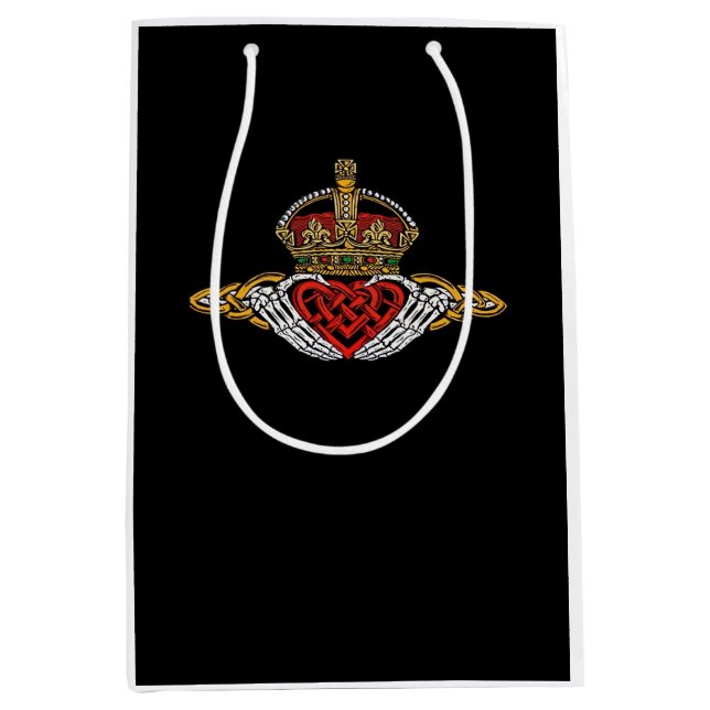 Skeleton Claddagh Colour Medium Gift Bag (Front)