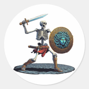 Skeleton Classic Round Sticker