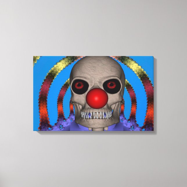 Skeleton Clown Canvas Print (Front)