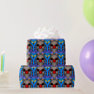 Skeleton Clown Wrapping Paper
