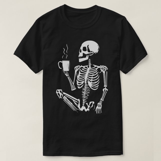 skeleton coffee 1 T-Shirt (Design Front)